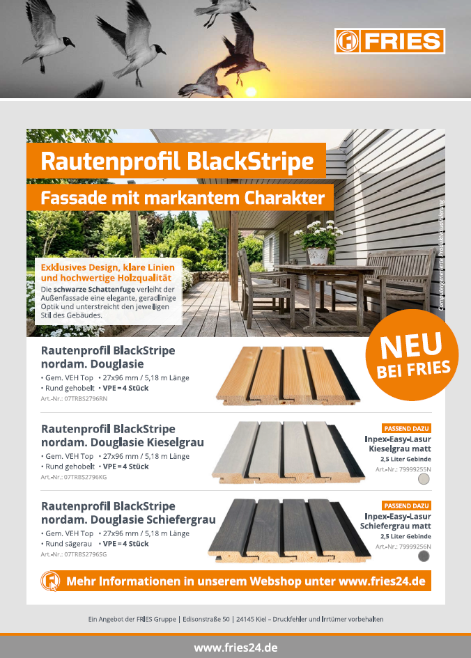Rautenprofil BlackStripe KIEL