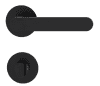 GRIFFWERK Rosettengarnitur Avus Piatta S WC Graphitschwarz, 8/8 mm, mit Hochhaltefeder - More 1