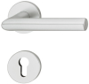 Rosettengarnitur FSB 721076 L-Form Aluminium F1 PZ AGL3-Technik, 8 mm, Türdicke 39-48 mm, - More 1
