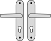 HOPPE Langschildgarnitur Tokyo Aluminium F2 PZ 1710/273P, 8/72 mm, Türdicke 37-42 mm, - More 1