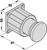 DORMA Haftgegenplatte (Teleskop-Anker) MAT Gehäuse schwarz/Gegenplatte verzinkt - More 1