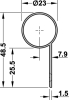 ATHMER Schutzprofil Bandseite 2-teilig BD+ Aluminium silberfarbig/Bandrolle Ø 23 mm - More 1