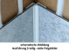Küberit Clip-Innenecke ungebohrt, 90°, 2-Teilig Typ 163 U Alu elox. Silber 3-5mm,260cm #2271630049 - More 1