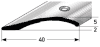 Auer Anpassprofil Nr. 349 40x2-16mm gebohrt silber 2,7m 661382 - More 1