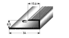 Auer Einschubprofil Nr. 108 8,5x34mm für Laminat silber 2,7m 291671 - More 1