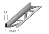Auer Fliesenprofil / Trennschiene Nr. 32 AL H= 3,0mm 2,5m 301301 - More 1