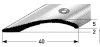 Auer Anpassprofil Nr. 349 40x2-16mm gebohrt SB silber 1m 661368 - More 1