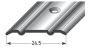 Auer Übergangsprofil Nr. 10 24,5mm mittig gebohrt SB silber 1m 311119 - More 1