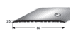 Auer Übergangsprofil Nr. 350 80x3,5mm seitlich gebohrt SB silber 1m 654506 - More 1