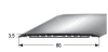 Auer Übergangsprofil Nr. 350 80x3,5mm selbstklebend SB silber 1m 654841 - More 1