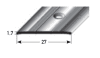 Auer Übergangsprofil Nr. 11 27x1,7mm mittig gebohrt SB silber 2,7m 231110 - More 1