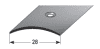 Auer Übergangsprofil Nr. 14 28x1,5mm mittig gebohrt SB Edelstahl matt 2,7m 600237 - More 1