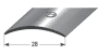 Auer Übergangsprofil Nr. 05 28x1,5mm mittig gebohrt SB bronze hell 2,7m 087212 - More 1