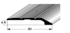 Auer Abschlussprofil Nr. 09 30x4,5mm selbstklebend SB silber 2,7m 081128 - More 1