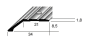 Auer Abschlussprofil Nr. 132 34x8,5mm gebohrt SB bronze hell 2,7m 416319 - More 1