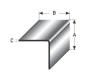 Auer Mini Winkelprofil Nr. 235 10x10x1mm ungebohrt SB edelstahl matt 2,7m 448006 - More 1