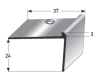 Auer Treppenkante Nr. 94 24x37x3mm gebohrt SB silber 2,7m 355212 - More 1