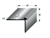 Auer Treppenkante Nr. 386 30x40x2,5mm Doppelanschnitt gebohrt SB silber 2,7m 667261 - More 1