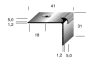 Auer Treppenkante Nr. 135 30x40x5mm Doppelanschnitt gebohrt SB silber 2,7m 412717 - More 1