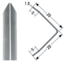 Auer Eckschutz Nr. 481 20x20x1mm Edelstahl matt ungebohrt 1,25m 709688 - More 1