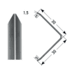 Auer Eckschutz Nr. 209 30x30x1,5mm Edelstahl matt ungebohrt 1,25m 608059 - More 1