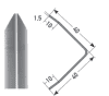 Auer Eckschutz Nr. 210 40x40x1,5mm Edelstahl matt ungebohrt 1,25m 608417 - More 1