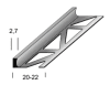 Auer Fliesenprofil / Trennschiene Nr. 32 AL H= 2,5mm 2,5m 301356 - More 1