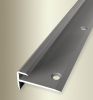 Küberit Abschlussprofil mit Einschub Aluminium Typ 807 5,0m F2 edelstahloptik 31707027 (mit Nase) - More 1