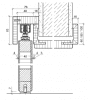 140x860x1.985 ASTRA smart²-Schiebetürzarge CPL Eiche nat. DIN LI auf Wand,Tür nach LI öffn. Kompl.mit Schiene - More 1