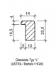 ASTRA Glasleistensatz CPL Eiche natur Typ L, für Lichtöffnung LA3 (DIN) 735x1985 - More 1