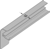 Aluminium-Bordstück B406/50 EV1 links für Putz Abzugsmaß 2 mm je Fensterbankseite - More 1