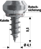 Schraube für Kammerleiste 80x15 Klemmnippelschraube (574) 4,1x9,5mm - More 1