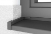 Aluminium-Bordstück B406/90 RAL 7016 matt links für Putz Abzugsmaß 2 mm je Fensterbankseite - More 1