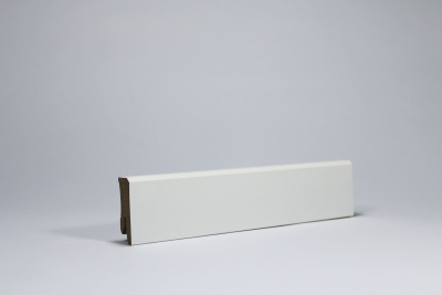 Design-Korkfertigparkett Fußleiste, weiß