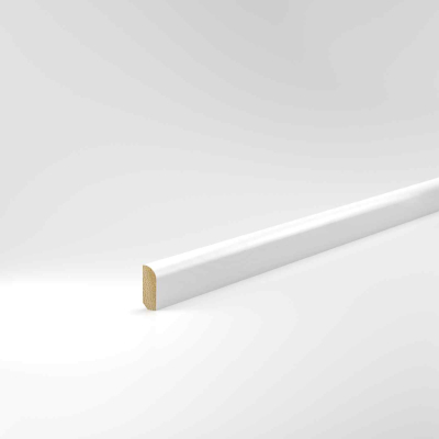 Massive Vorsatzleiste 8x22mm Abachi lackiert weiß