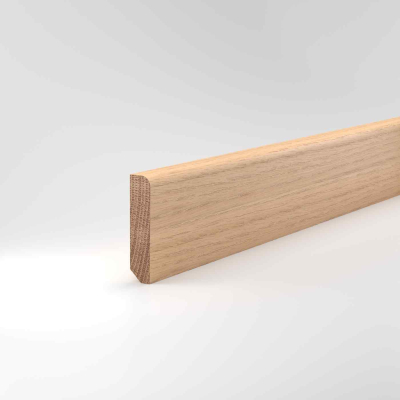 Fußleiste13x58mm Oberkante abgerundet Eiche roh