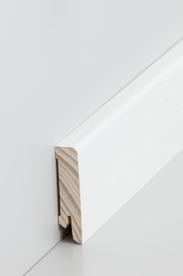 Fußleiste 16x60mm Dekor deckend weiß