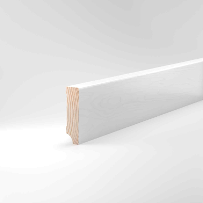Fußleiste Kiefer deckend weiß 16x60mm