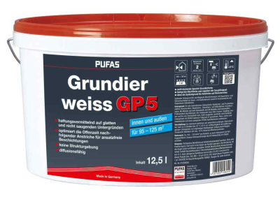 Pufas Grundierweiss GP5  12,5 L
