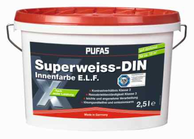 Pufas Farbe superweiss 185   2,5 L