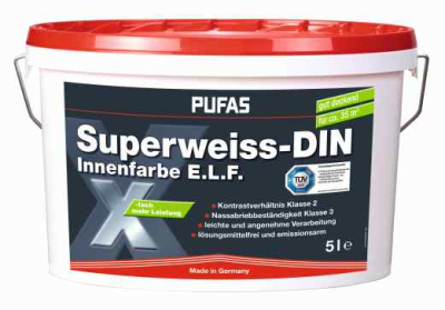 Pufas Farbe superweiss 185   5,0 L