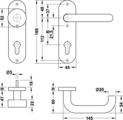 FS-Kurzschild-WSG PDH4102 U-Form Edelstahl matt PZ