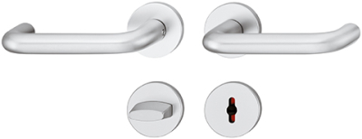 Rosettengarnitur FSB 121070 U-Form Aluminium F1 WC