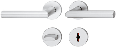 Rosettengarnitur FSB 121076 L-Form Aluminium F1 WC