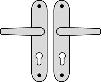 HOPPE Langschildgarnitur Tokyo Aluminium F2 PZ