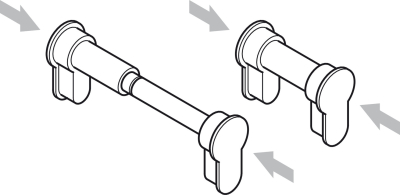 Blindzylinder, verstellbar für TD 50-76 mm