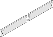 DORMA Montageplatte Gleitschiene silberfarbig