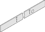 DORMA Montageplatte Gleitschiene silberfarbig