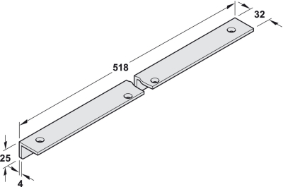 DORMA Sturzfutterwinkel silberfarbig