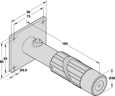 GEZE Türhaftmagnet Wand-/Deckenmontage 185 mm